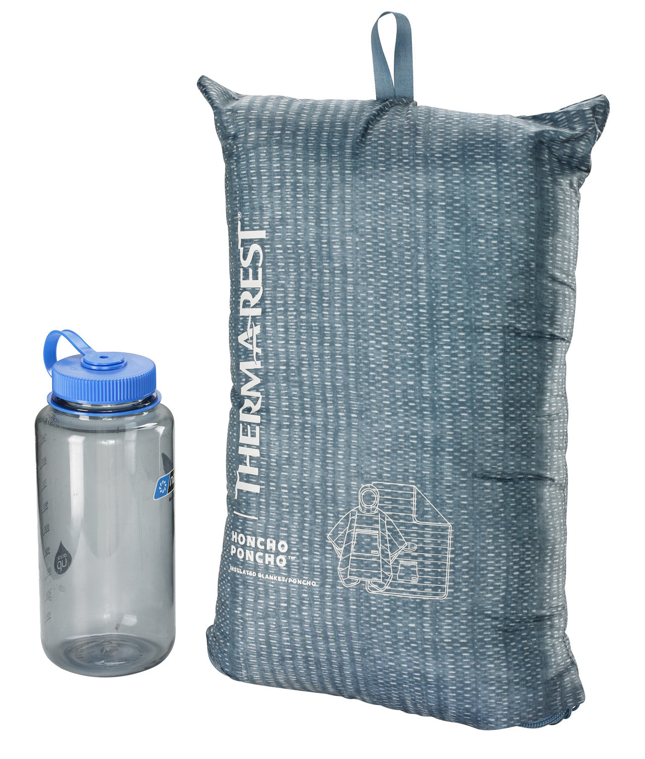 Thermarest Honcho Poncho Blue Woven Print