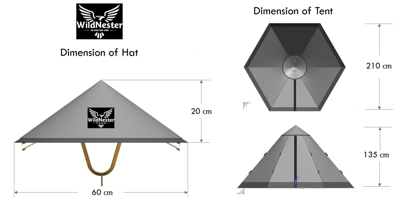 Wildnester Aegis 3-in-1 Zelt – Poncho, Sonnenhut und Ultraleichtzelt 930gr