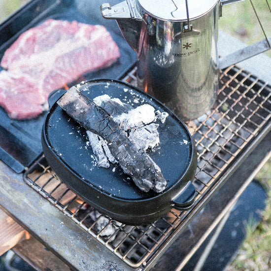 Snow Peak Grill Plate Half Deep Depth Tiefe Grillplatte für vielseitiges Outdoor-Kochen