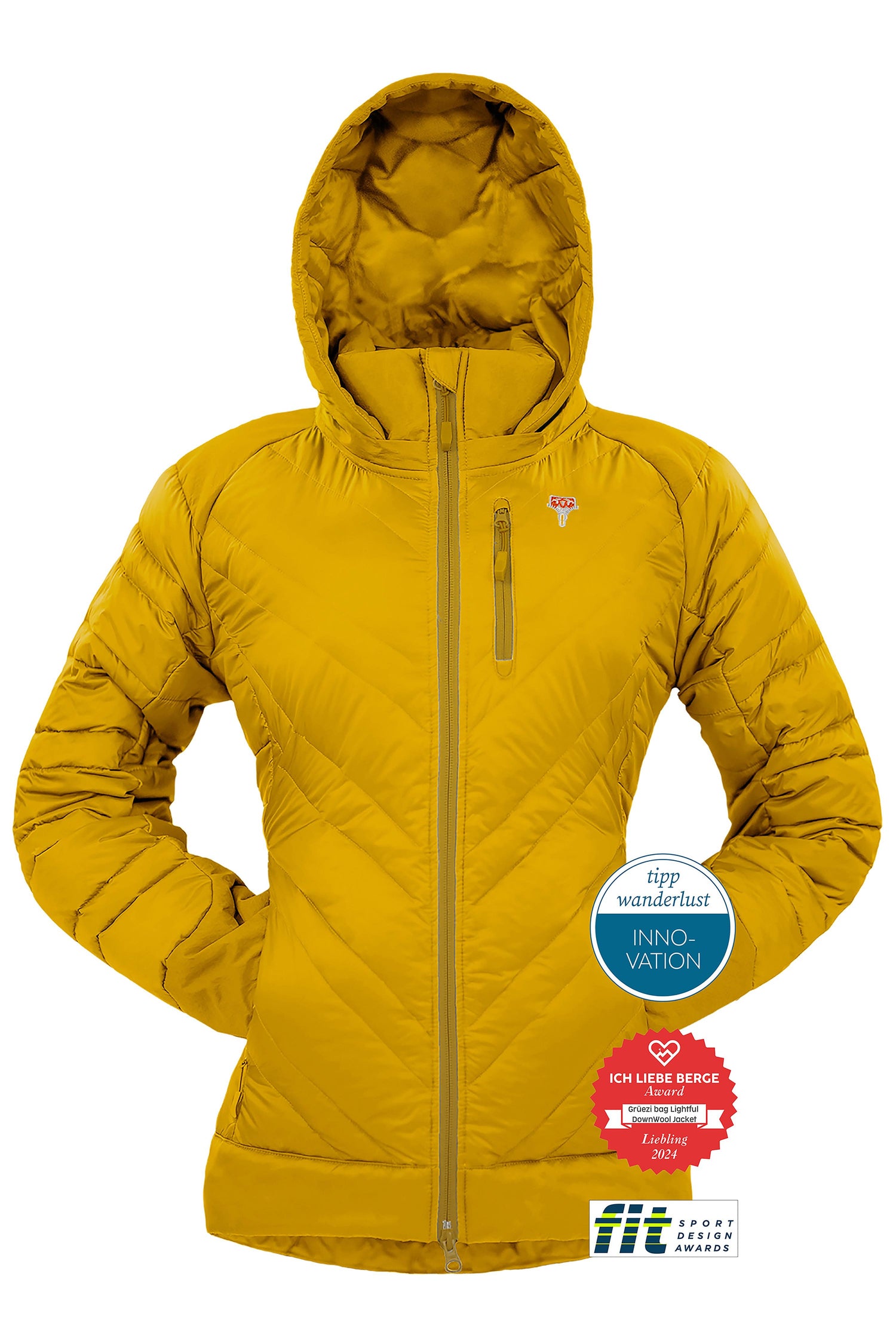 Grüezibag Lightful DownWool Jacket W Pineapple - Mustard