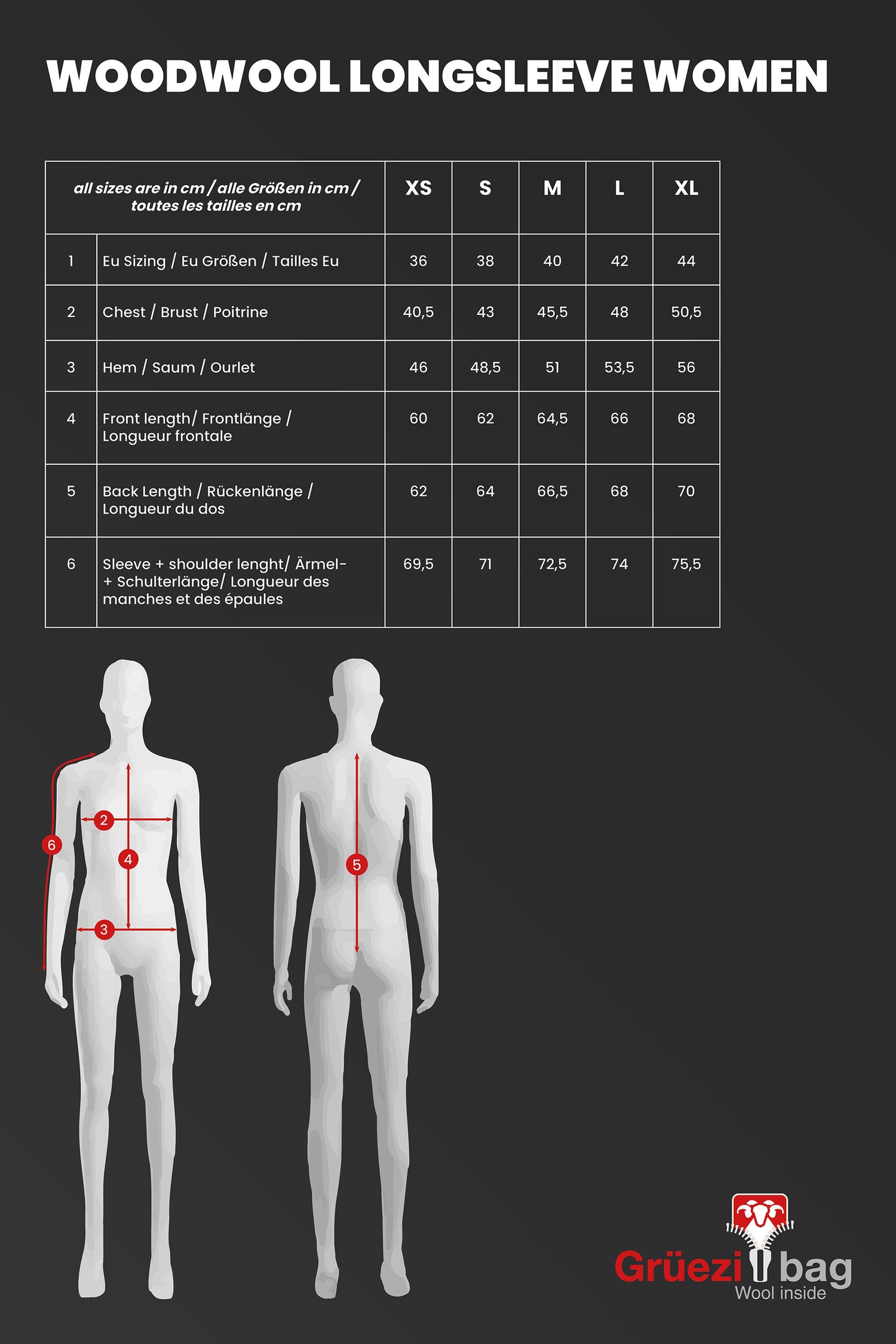 Grüezibag WoodWool Longsleeve Lady Phillippa Fired Red Brick