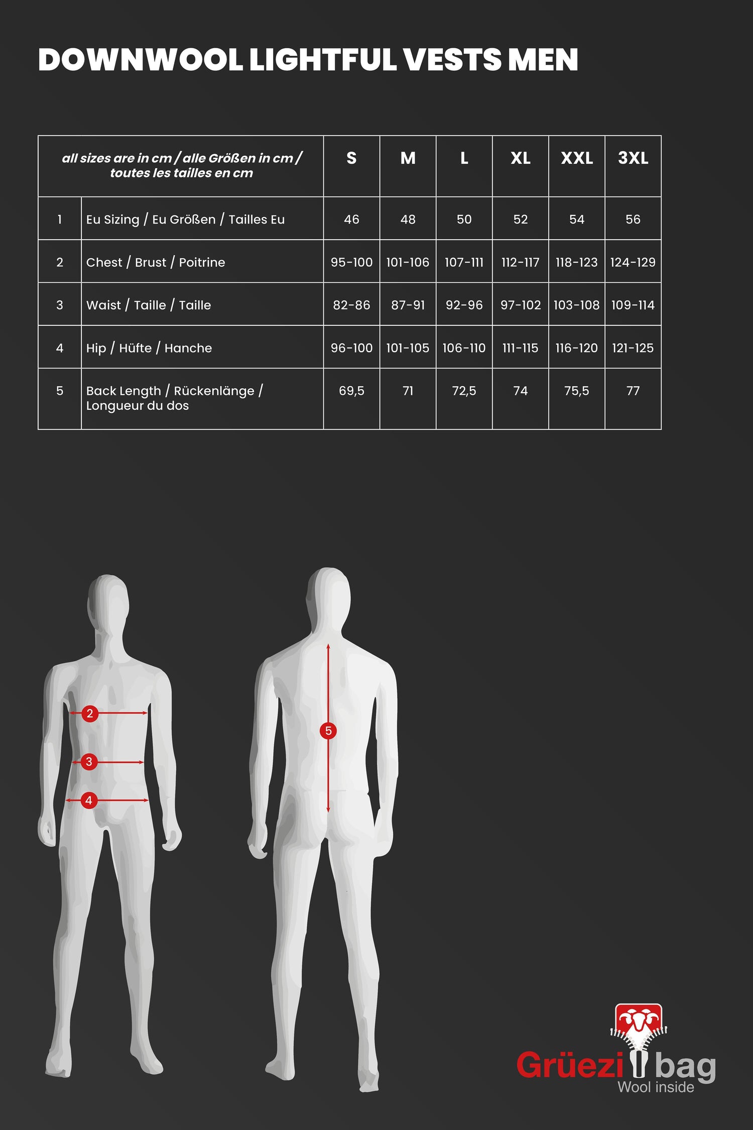Grüezibag Lightful DownWool Vest M Black - Mustard