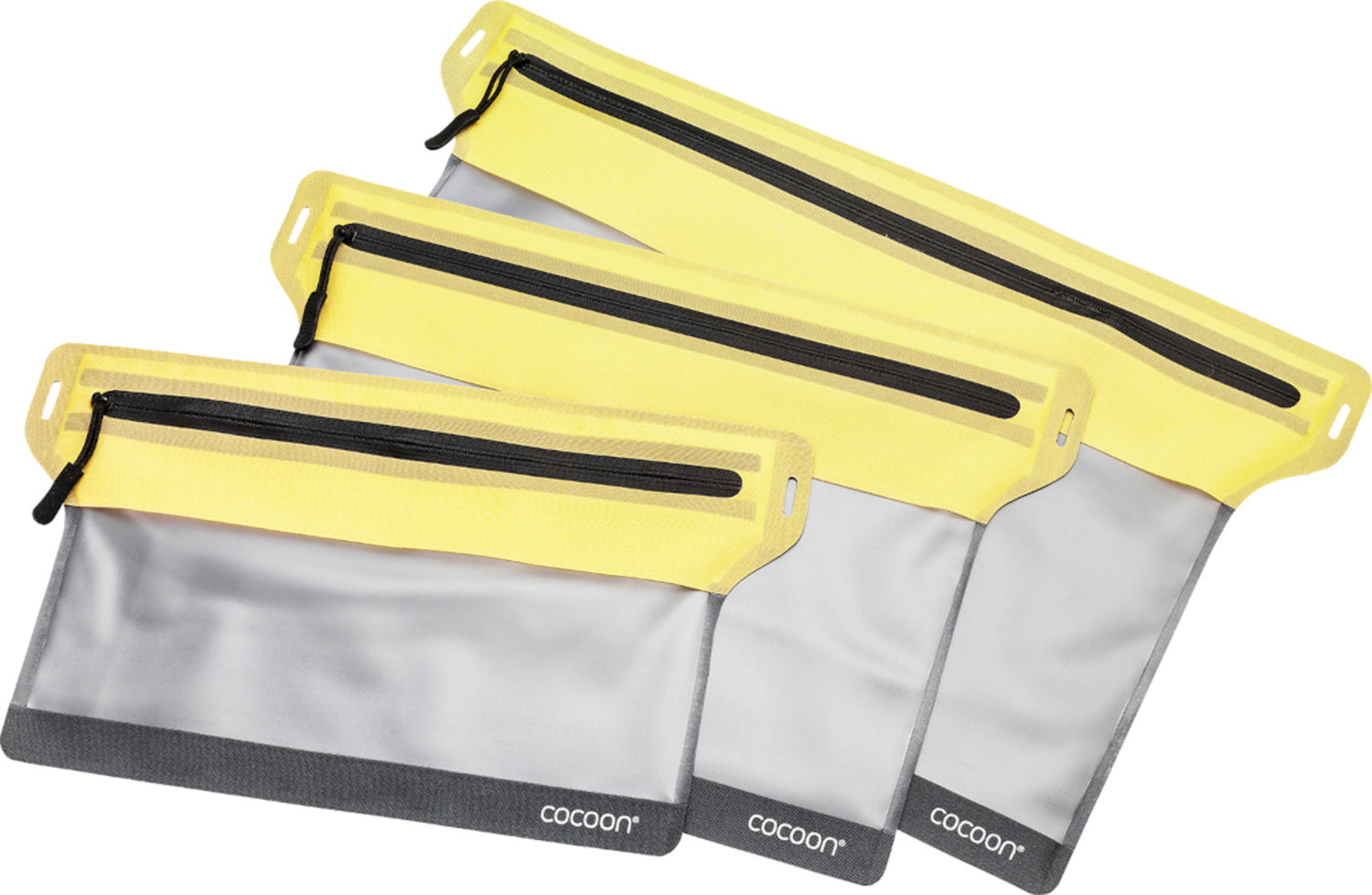Cocoon Zippered Flat Document Bags Size S grey/yellow