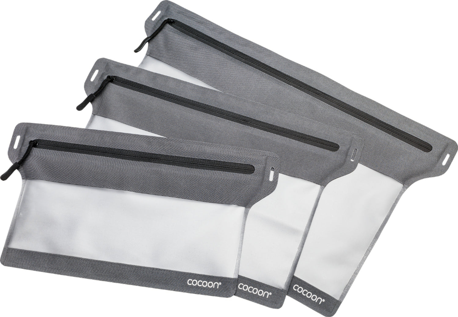 Cocoon Zippered Flat Document Bags Size L grey/black
