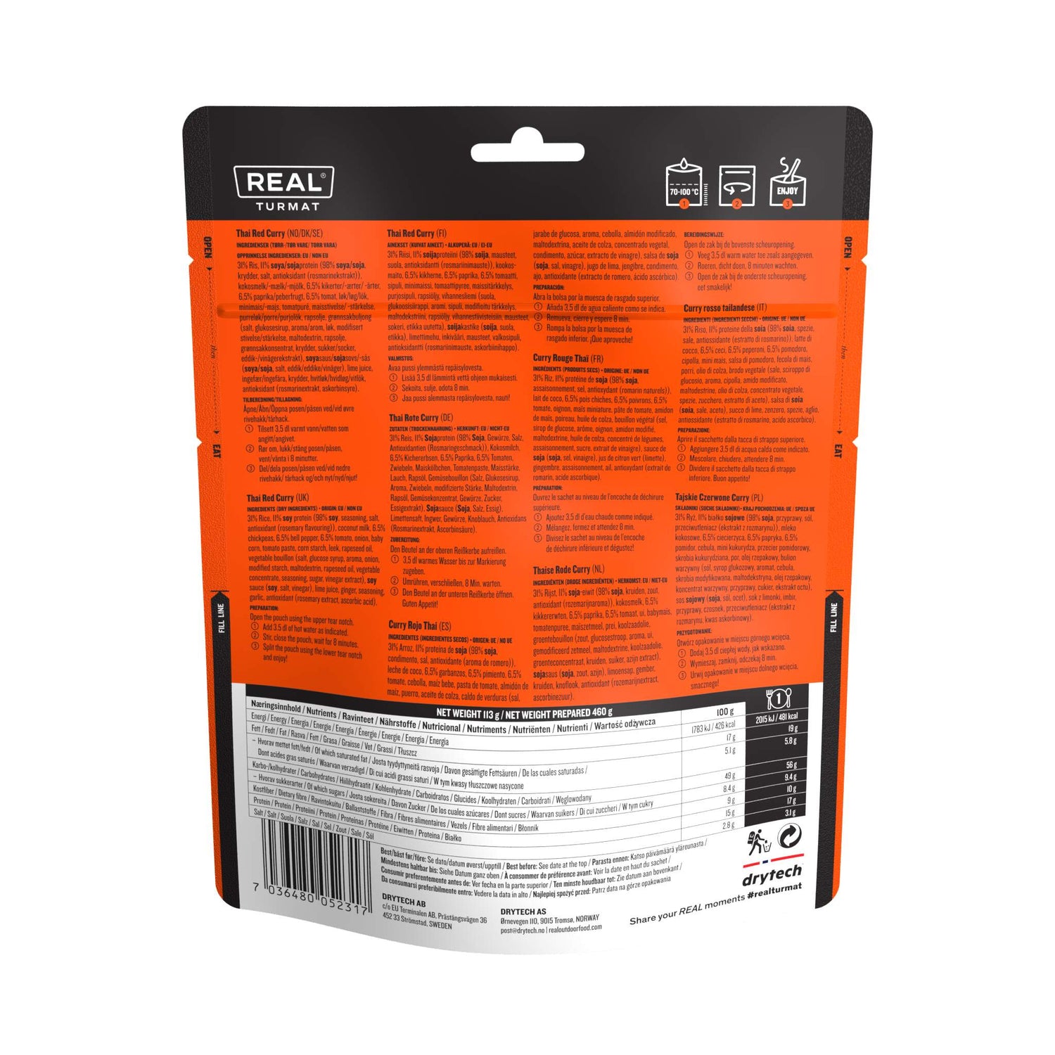 REAL Turmat Veganes rotes Thai Curry