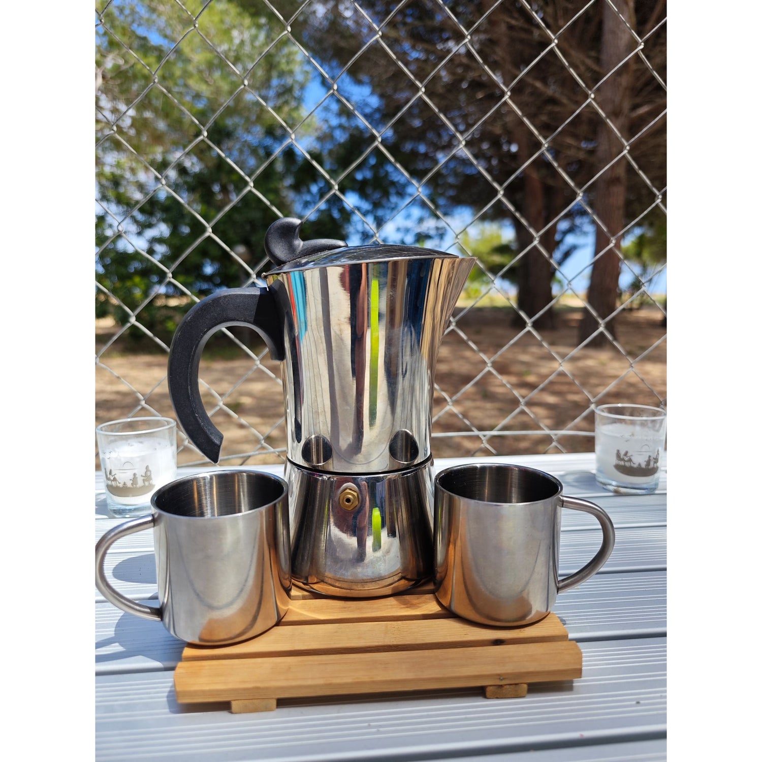 Espresso Maker Edelstahl 9 Tassen