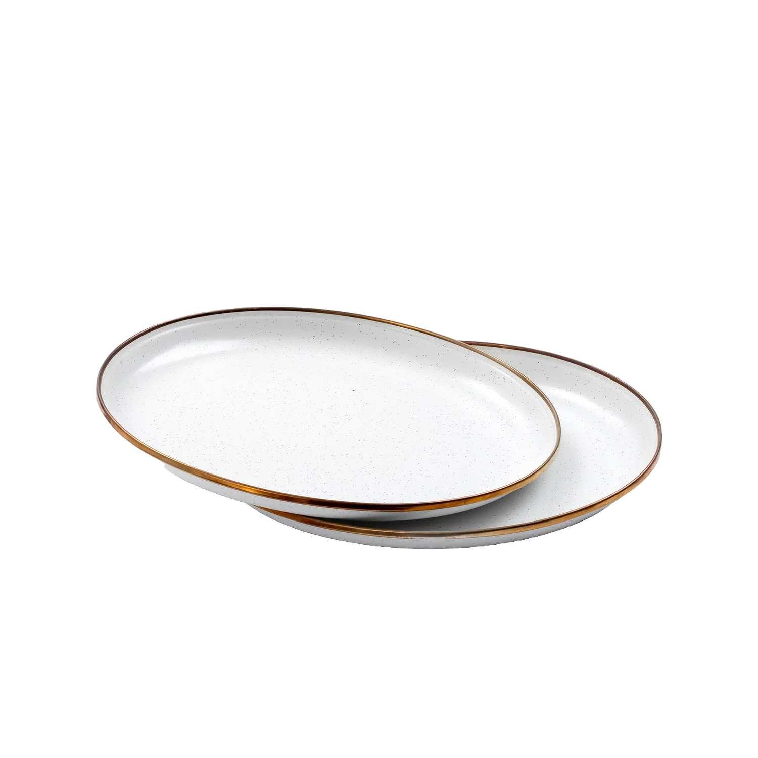 Barebones Emaille-Teller (Gross) 2er Set Eggshell