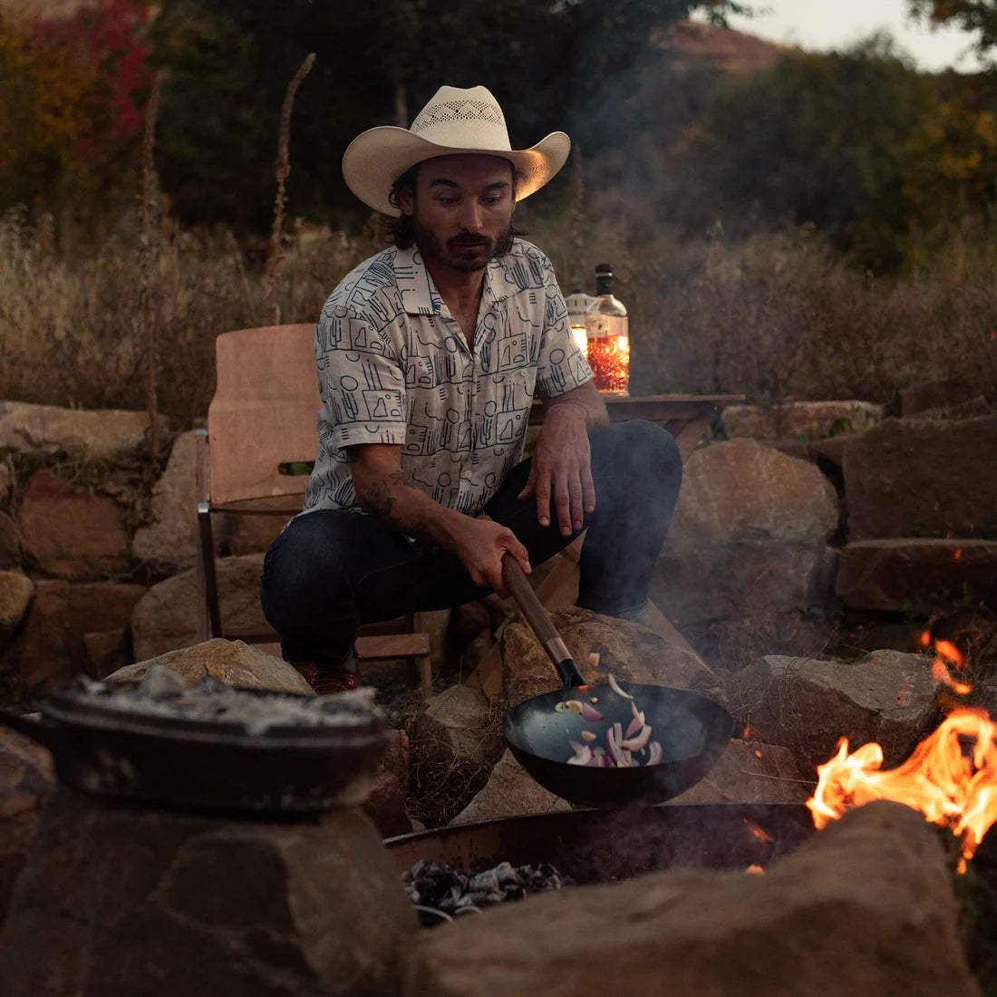 BAREBONES LONG HANDLE WOK 30CM