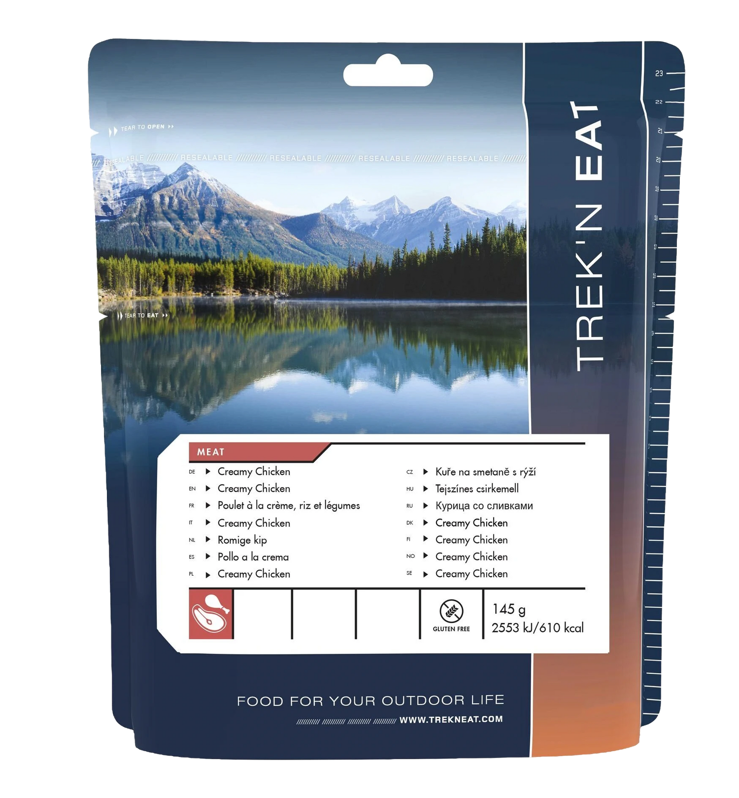 Trek'n Eat Creamy Chicken Outdoor-Fertiggericht mit Hühnchen & Langkornreis