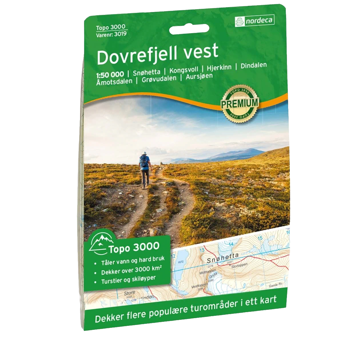 Turkart Dovrefjell West Wanderkarte