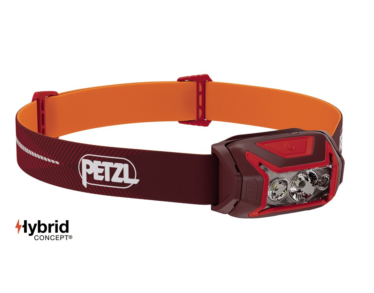 Petzl ACTIK® CORE Rot – Leistungsstarke, aufladbare Stirnlampe mit Rotlicht (625 Lumen)