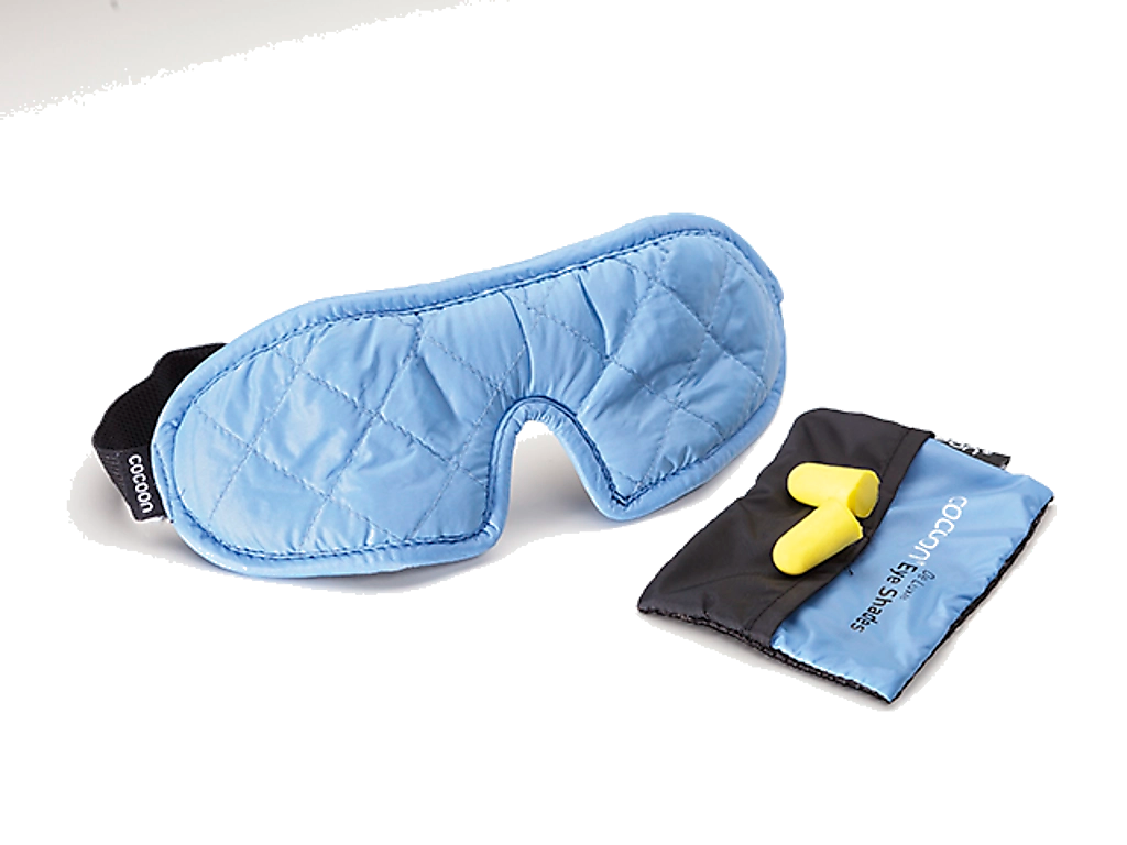 Cocoon Microfiber Nylon Eye Shades De Luxe light blue / grey