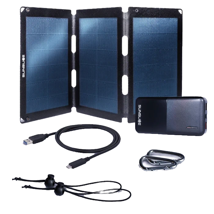 SunSlice Explorer Kit Solarpanel + 20.000 mAh Powerbank für lange Outdoor-Abenteuer