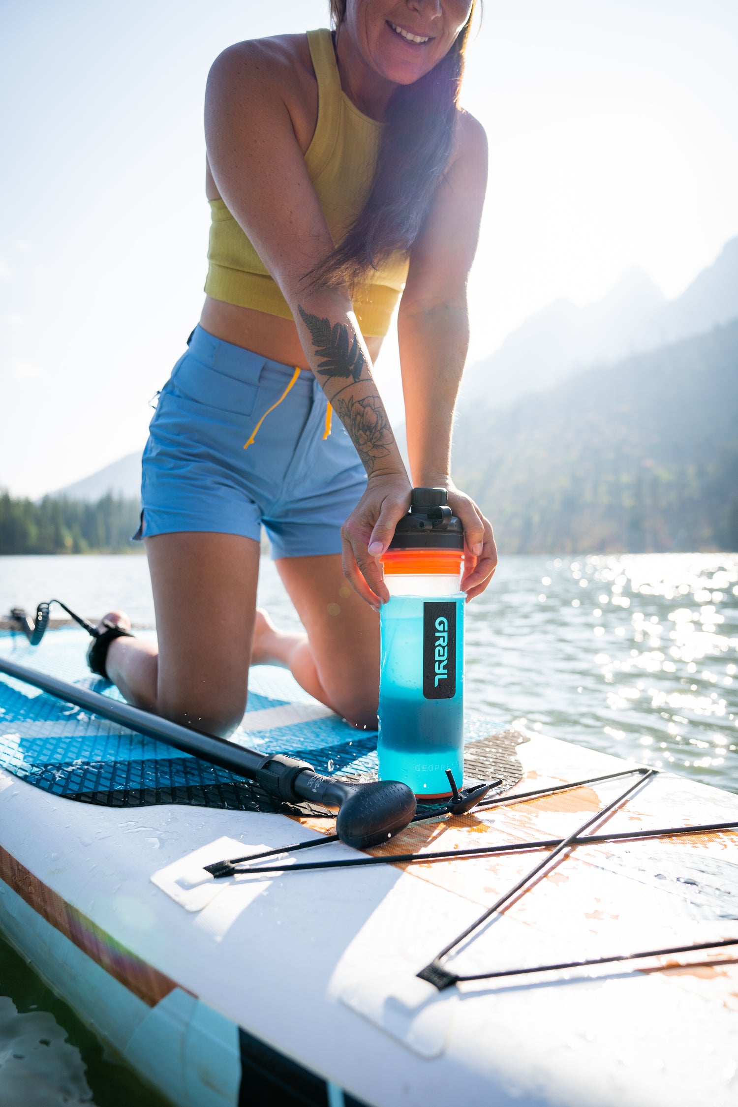 Grayl Geopress Purifier Wasserfilter 0.7L Blau