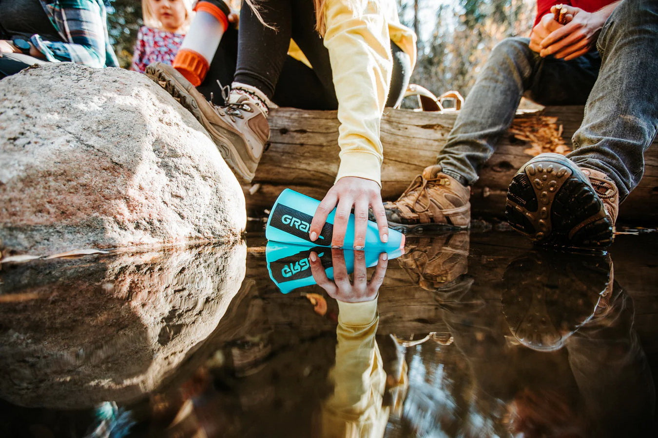 Grayl Geopress Purifier Wasserfilter 0.7L Blau