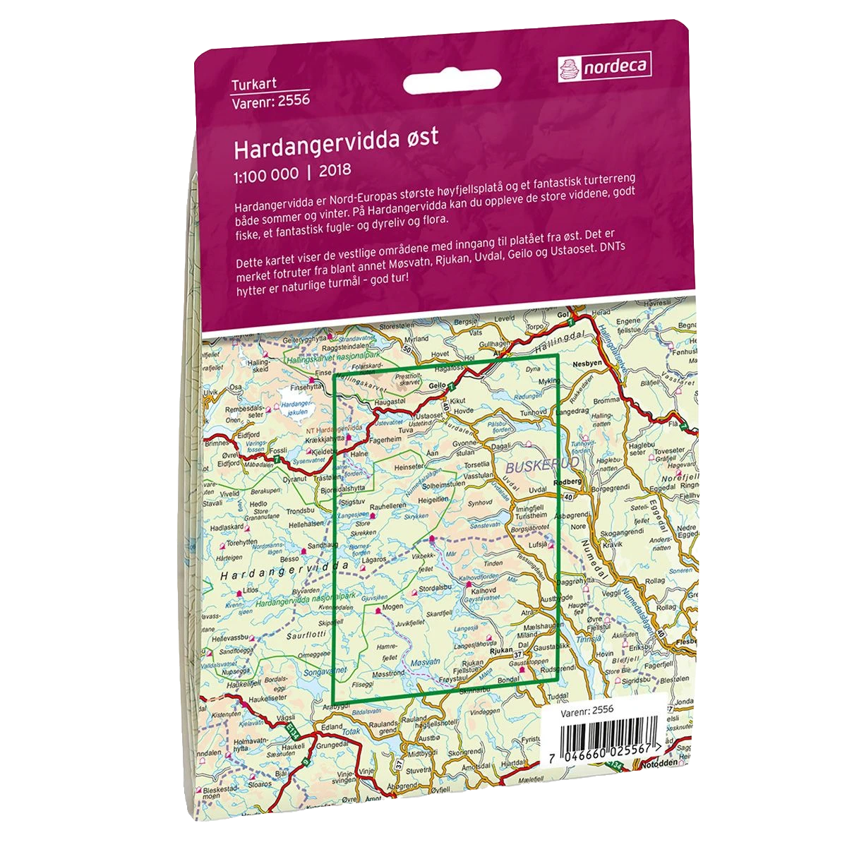 Hardangervidda Ost Wanderkarte