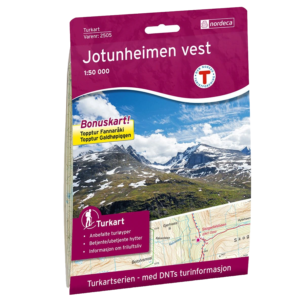 Turkart Jotunheimen West Wanderkarte