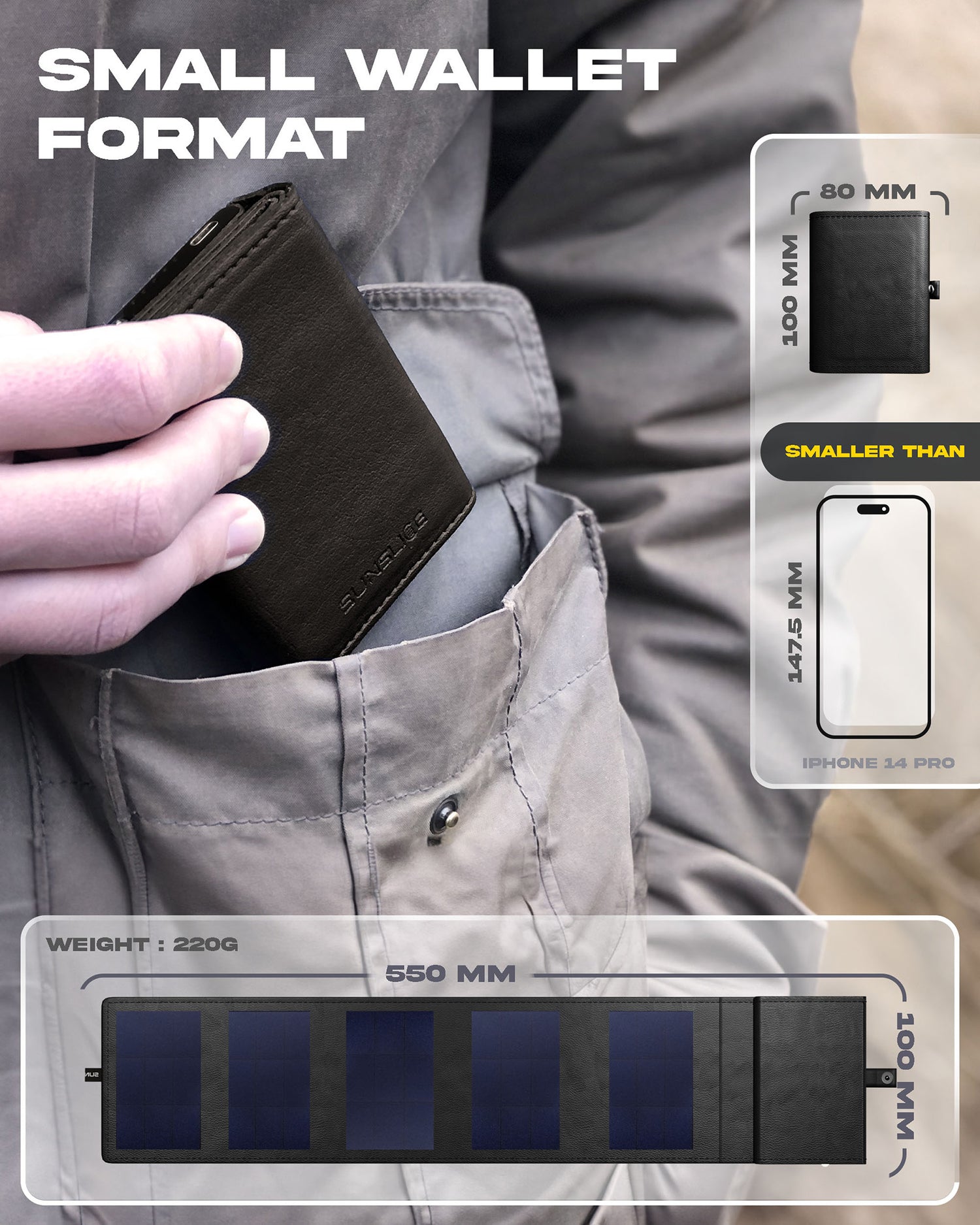 SunSlice PHOTON – Ultrakompakte 4W Solar-Powerbank mit 4.000 mAh Akku Blue