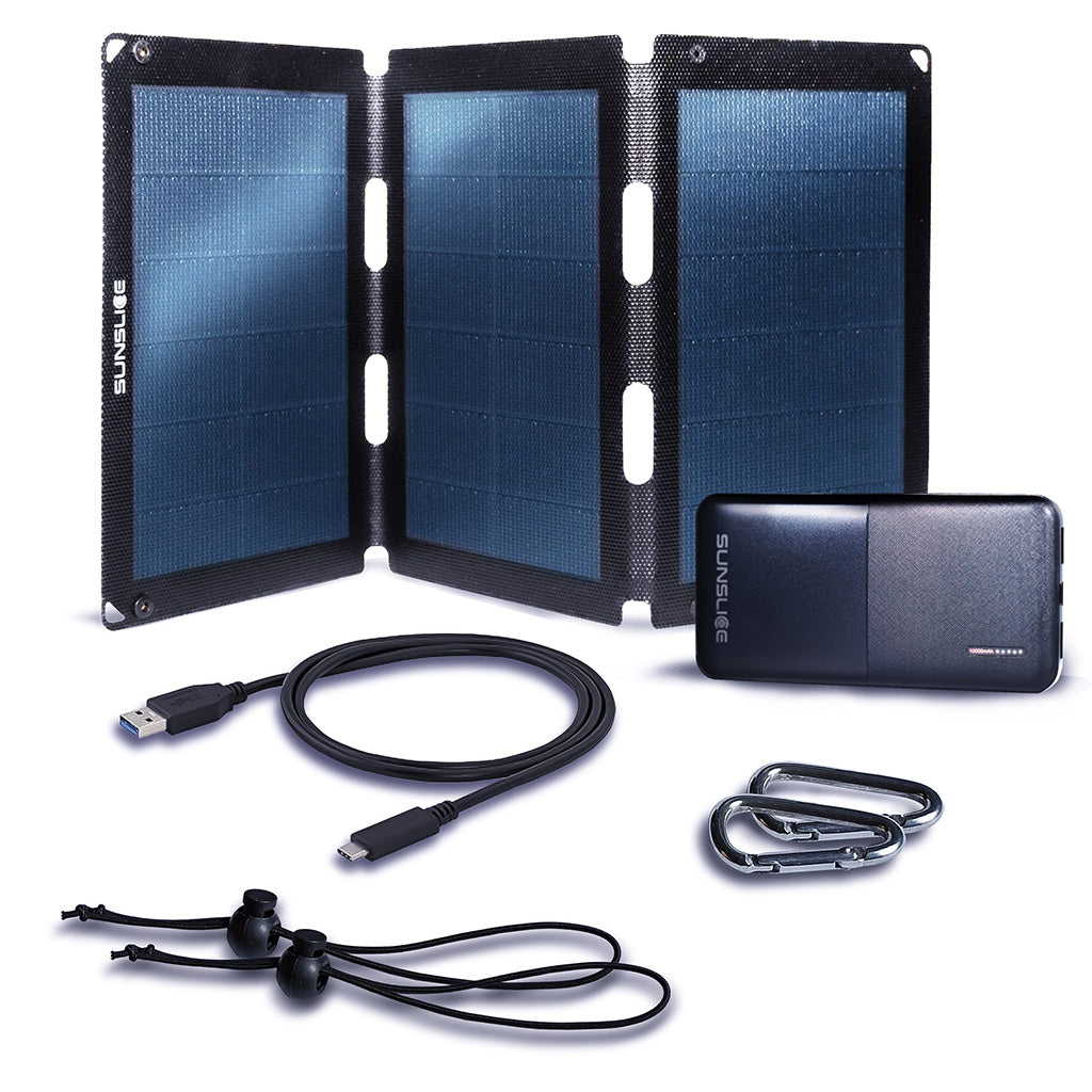 SunSlice Trekker Kit Pro 18 W Solarpanel + 10.000 mAh Powerbank