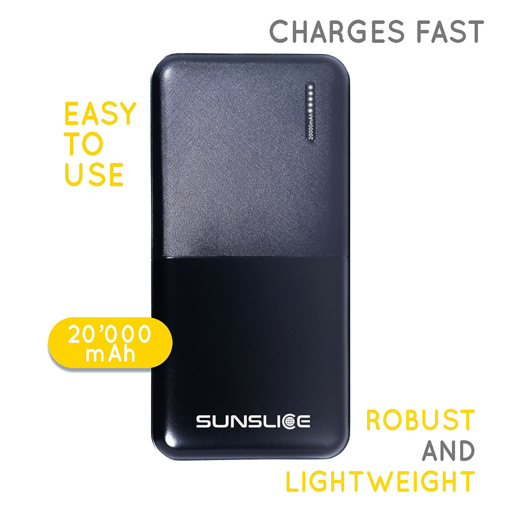 SunSlice Explorer Kit Solarpanel + 20.000 mAh Powerbank für lange Outdoor-Abenteuer