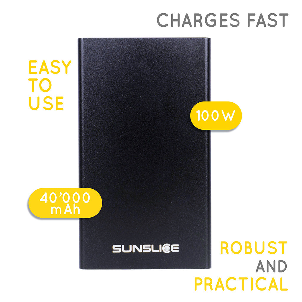 Sunslice Gravity 40 – 40.000 mAh Powerbank mit 100 W USB-C Power