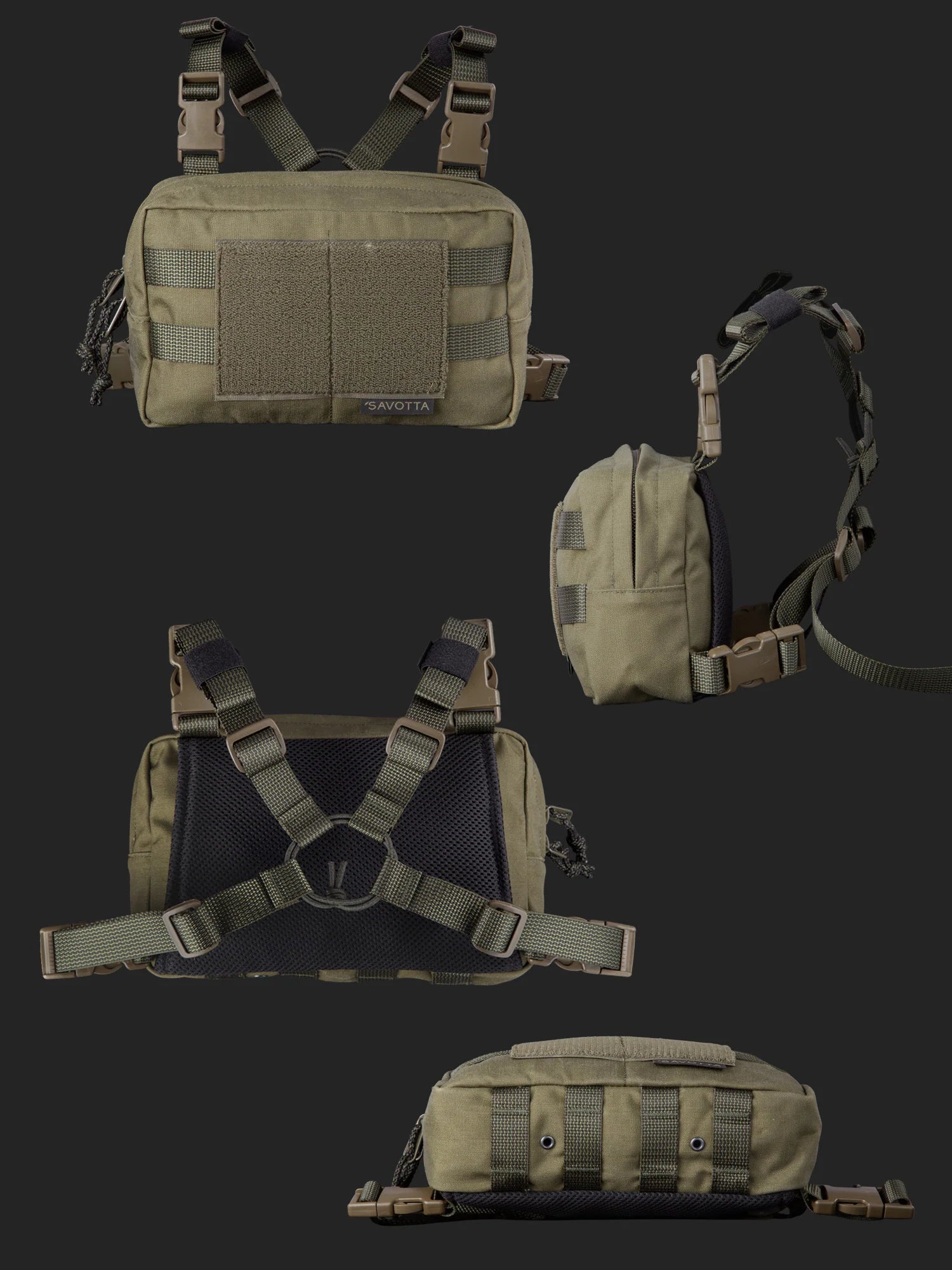 Savotta Rintamus Chest Pack Black