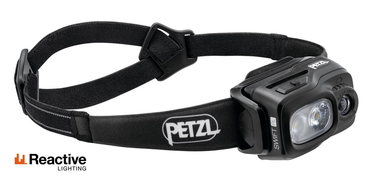 Petzl SWIFT® RL Schwarz –  extrem leistungsstarke Stirnlampe (1100 Lumen)