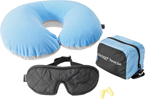 Cocoon Travel Set Ultralight 3 pieces light blue/black