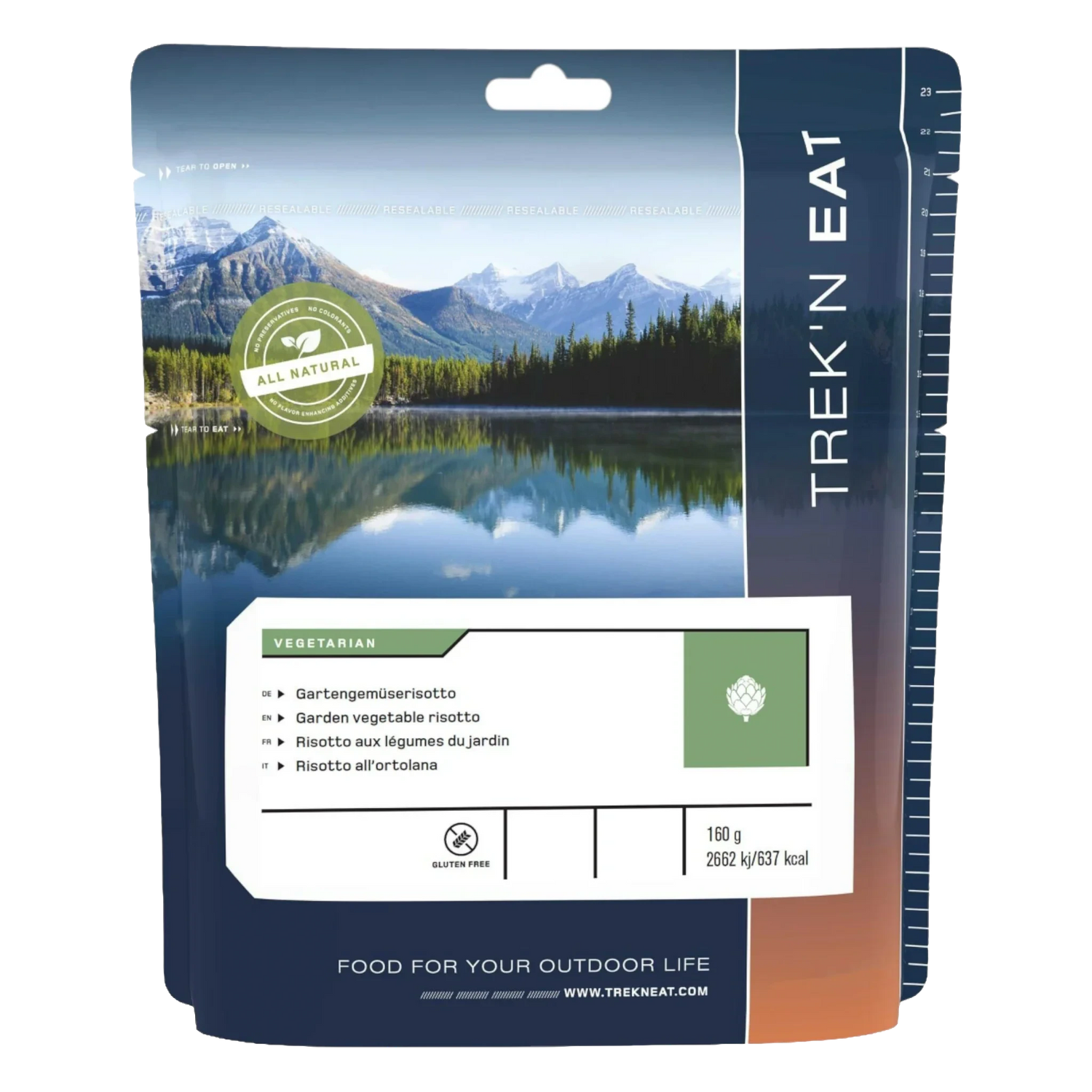 Trek'n Eat Gartengemüserisotto Vegetarisches Outdoor-Risotto mit buntem Gemüse