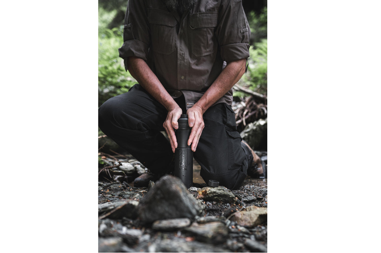 Grayl Ultrapress Purifier Bottle - Covert Black