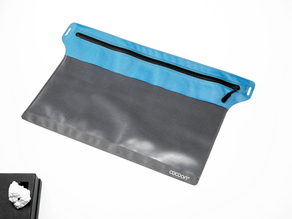 Cocoon Zippered Flat Document Bags Size L grey/blue