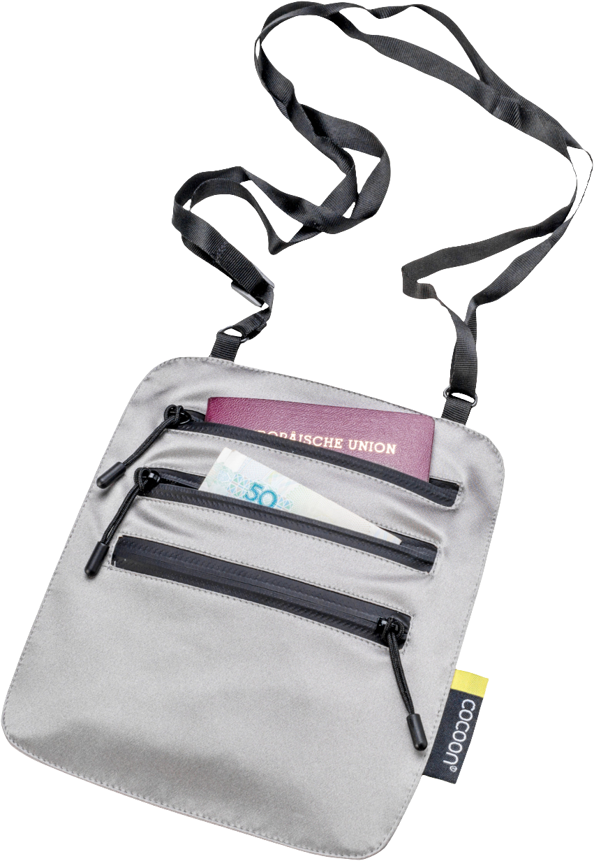 Cocoon Silk Secret Neck Wallet sand grey