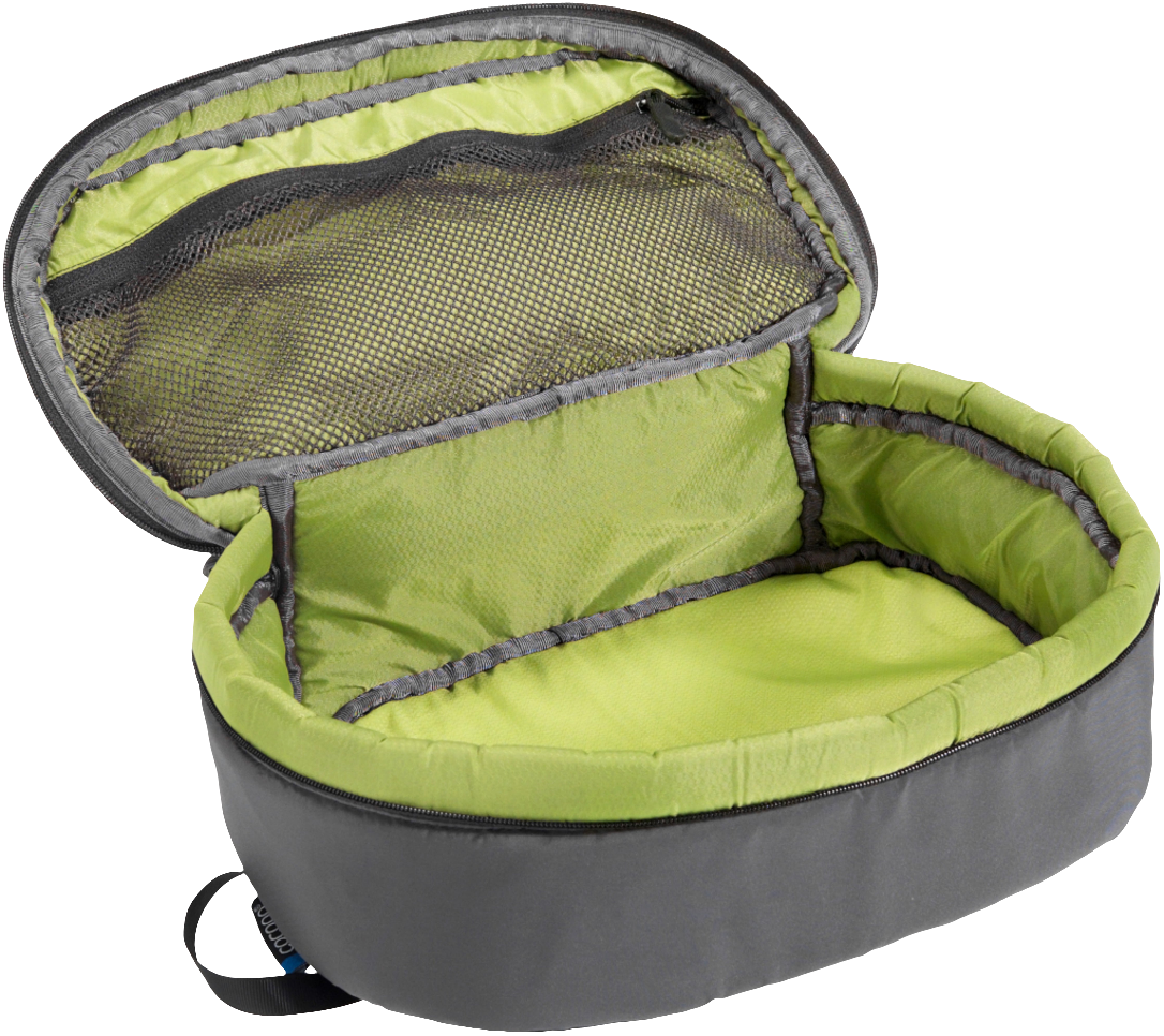 Cocoon Padded Cube Size Lbeluga grey / lime inside