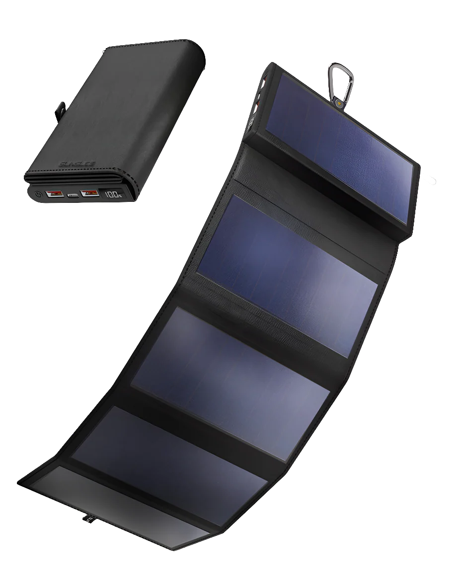 SunSlice Electron 8W - 10'000 mAh Solar Powerbank Black