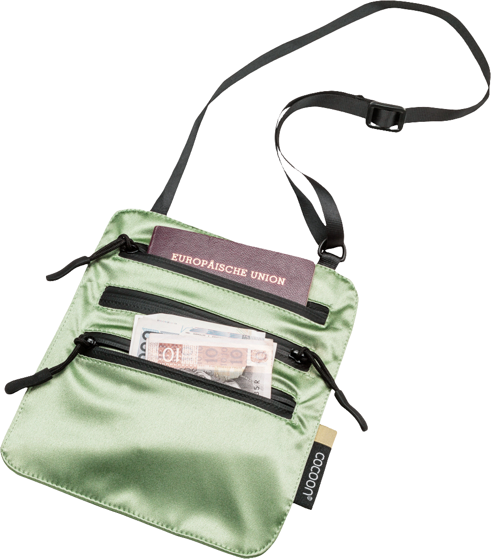 Cocoon Silk Secret Neck Wallet light green