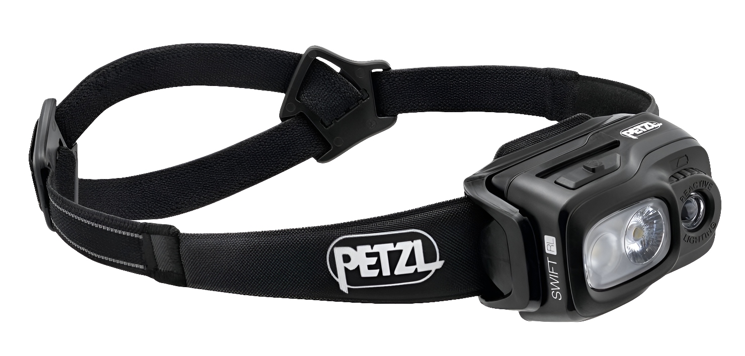 Petzl SWIFT® RL Schwarz –  extrem leistungsstarke Stirnlampe (1100 Lumen)