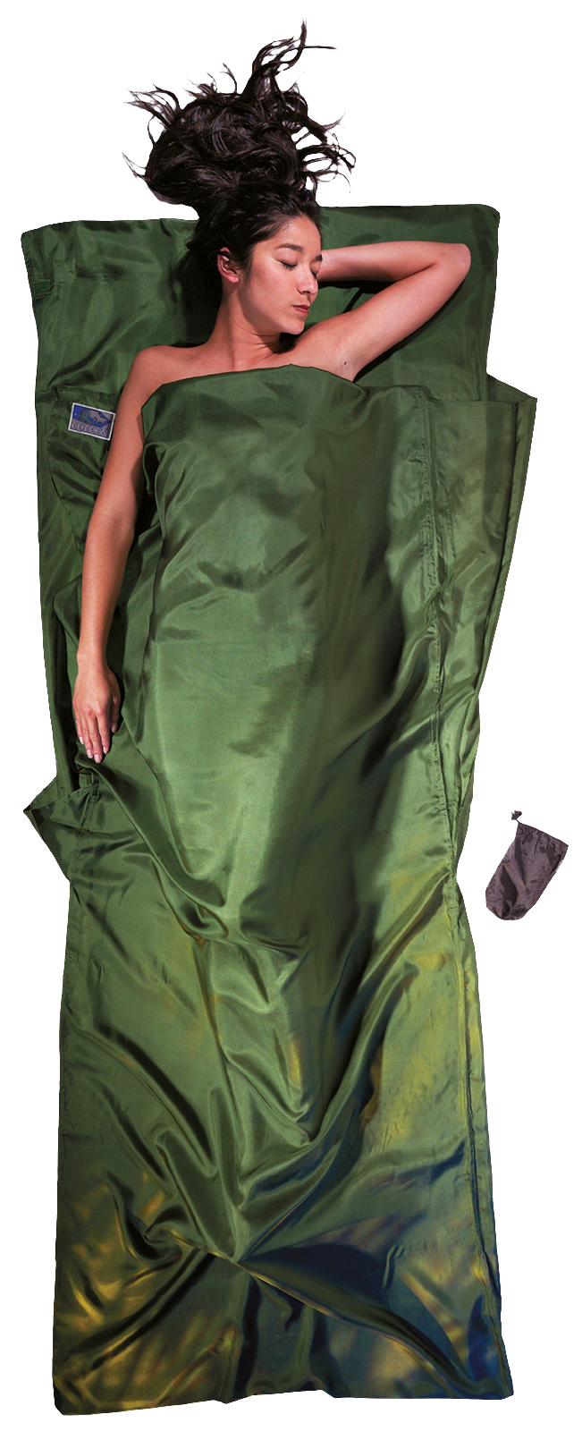 Cocoon Silk TravelSheet dark olive green