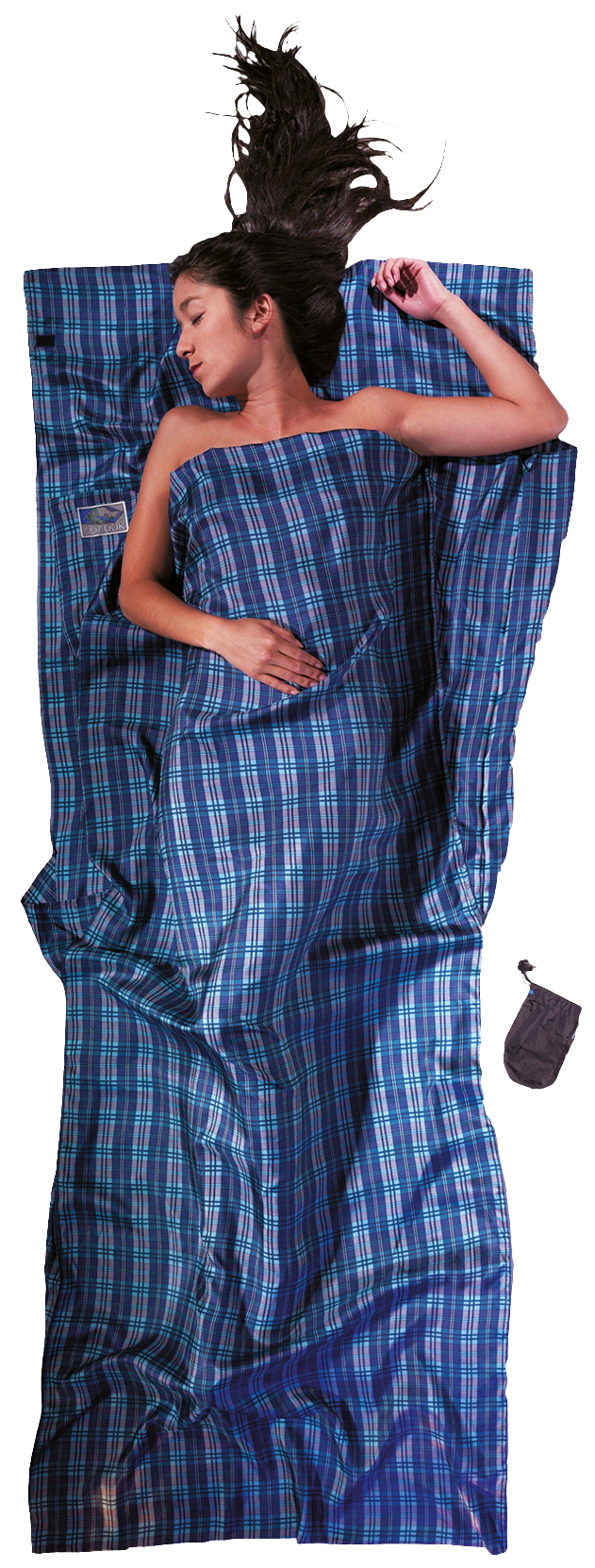 Cocoon Silk TravelSheet checked silk