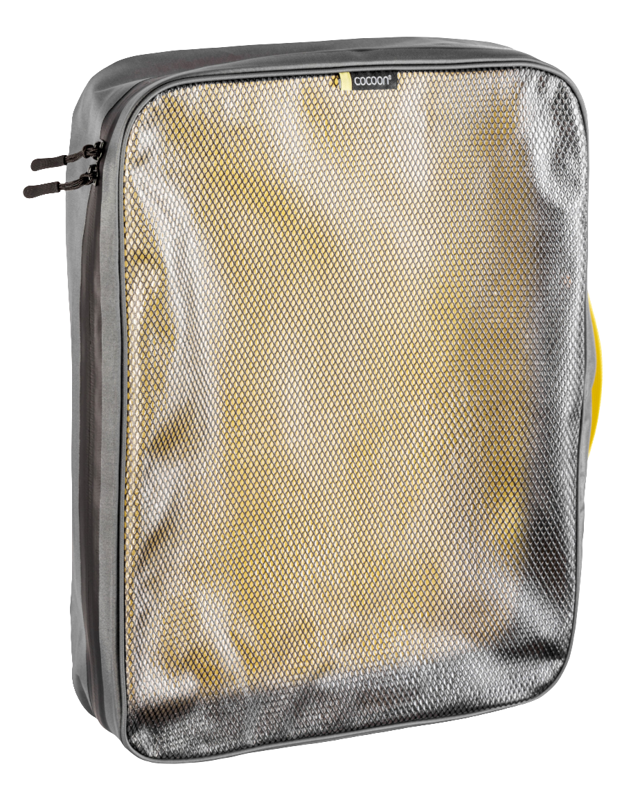 Cocoon Cocoon Packing Cube with Laminated Net Top XL grey/yellow