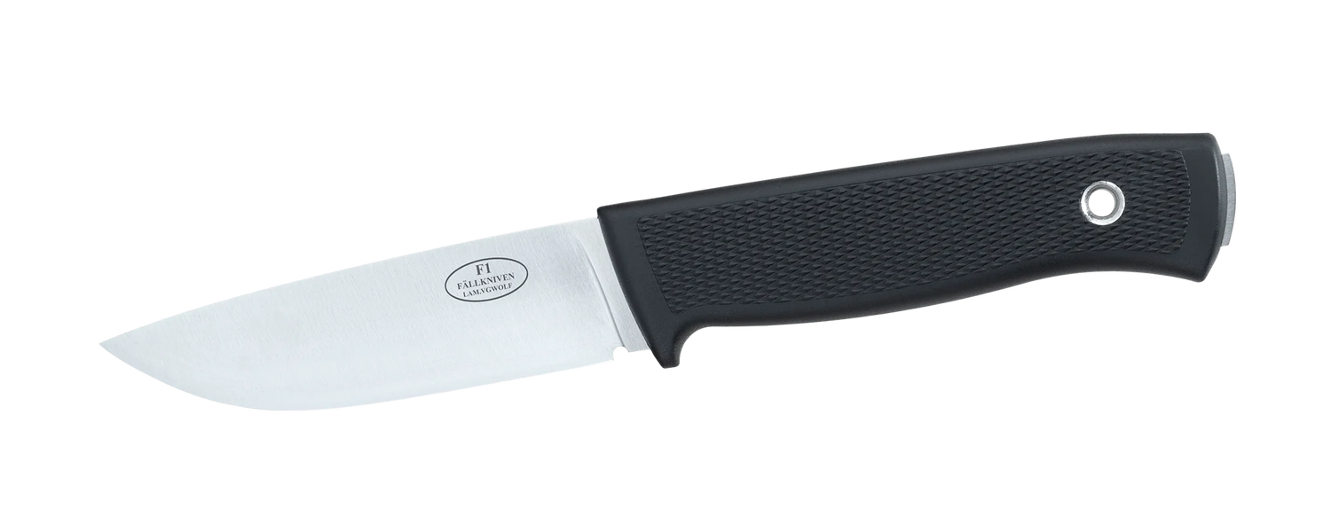 Fällkniven F1 Schwarz – Survivalmesser mit Lederetui