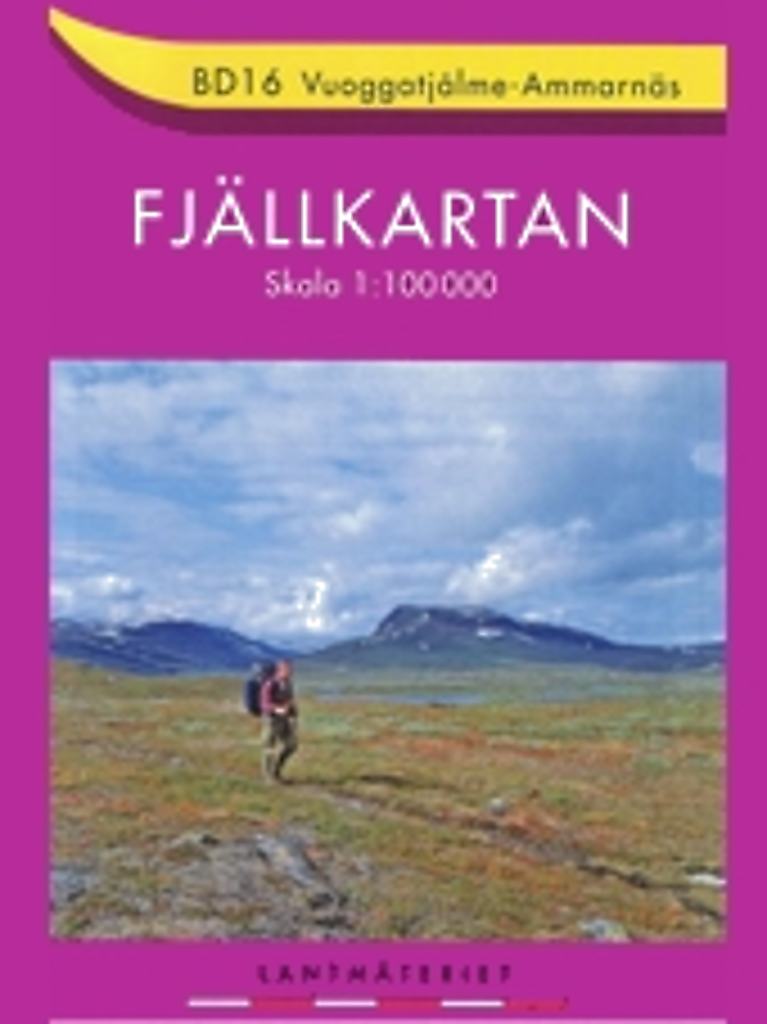 Fjällkarten BD16 Vuoggafjålme-Ammarnäs