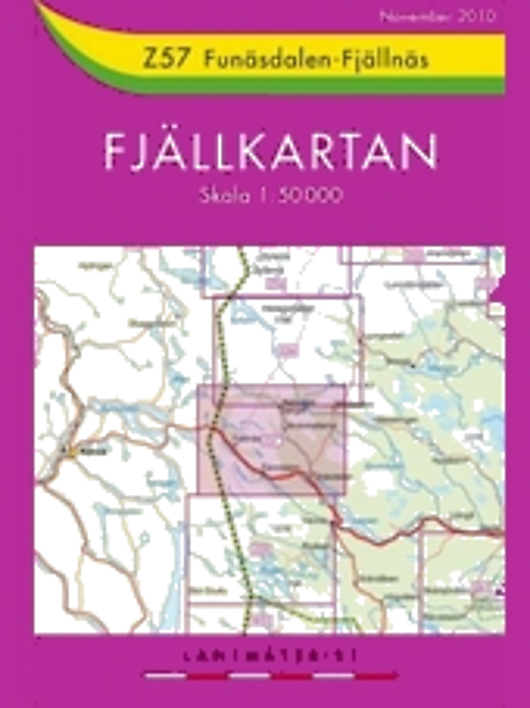 Fjällkarten Z57 Funäsdalen-Fjällnäs