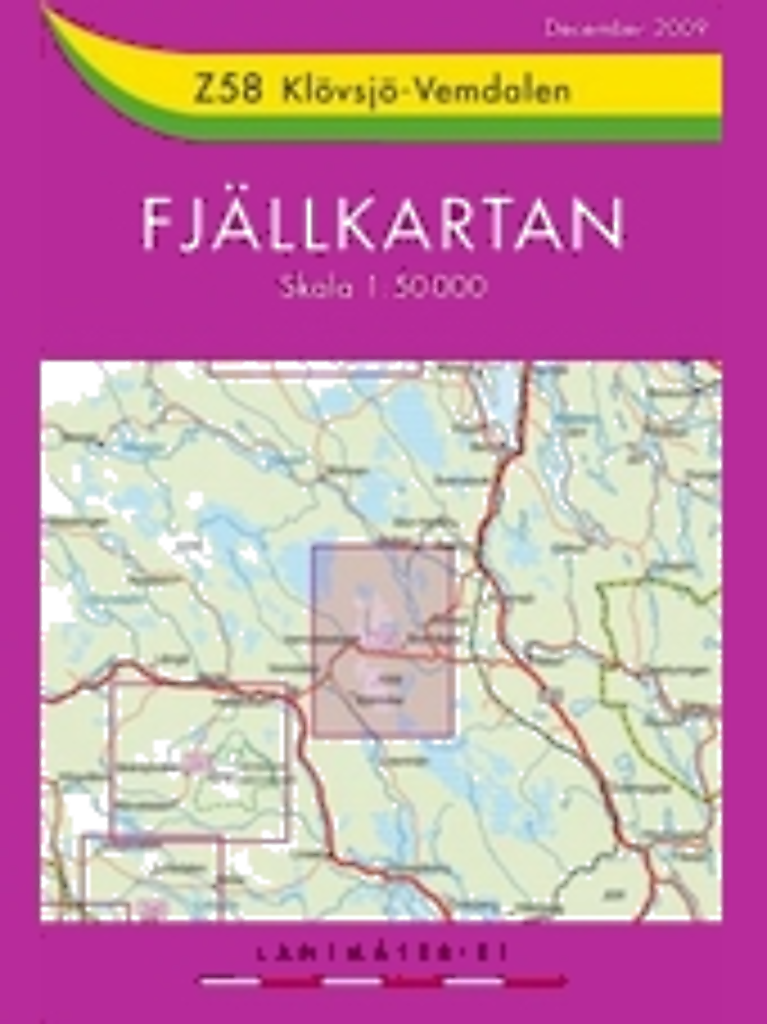 Fjällkarten Z58 Klövsjo-Vemdalen