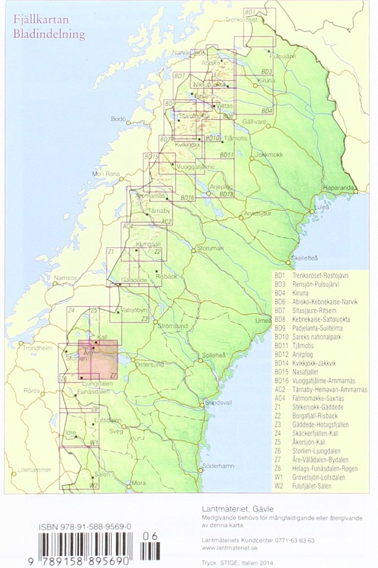 Fjällkarten Z7 Are Valadalen