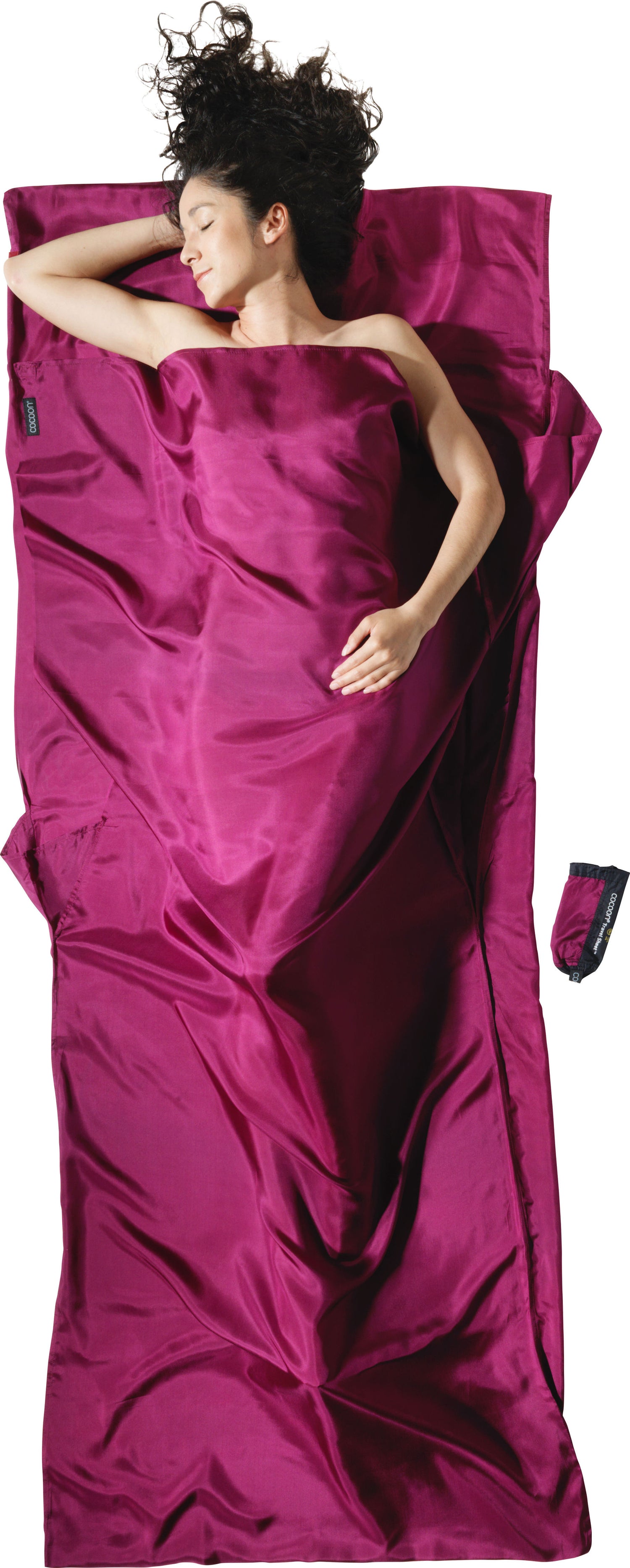 Cocoon Silk TravelSheet mulberry red