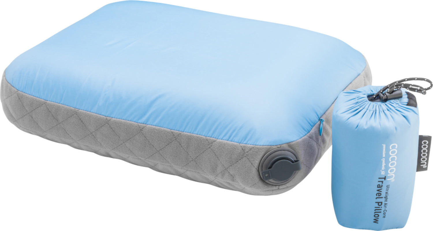 Cocoon Air Core Pillow Ultralight S light-blue/grey
