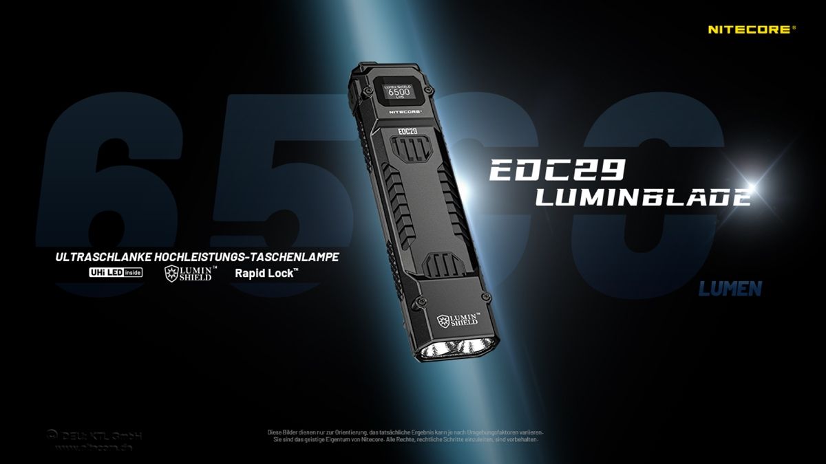 Nitecore EDC29 LUMINBLADE – kompakte EDC-Taschenlampe mit 6500 Lumen
