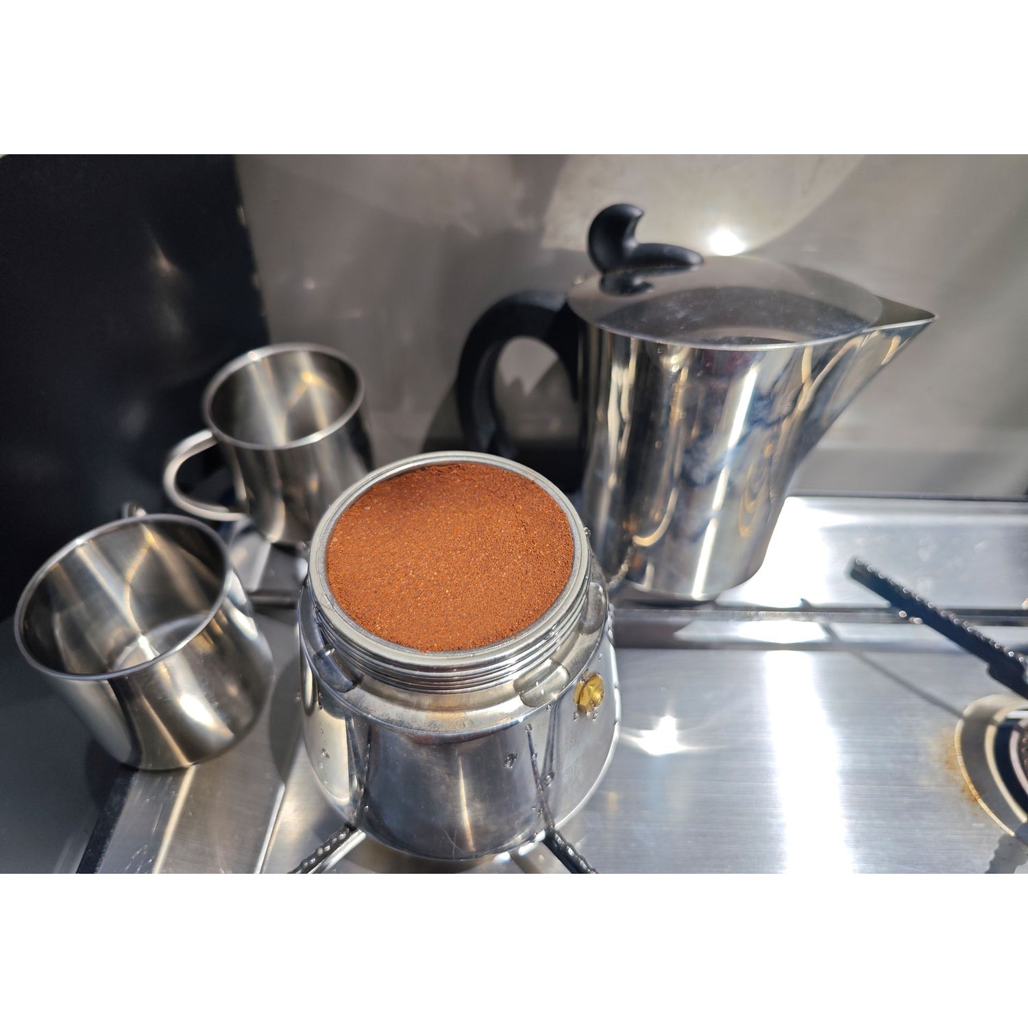 Espresso Maker Edelstahl 4 Tassen