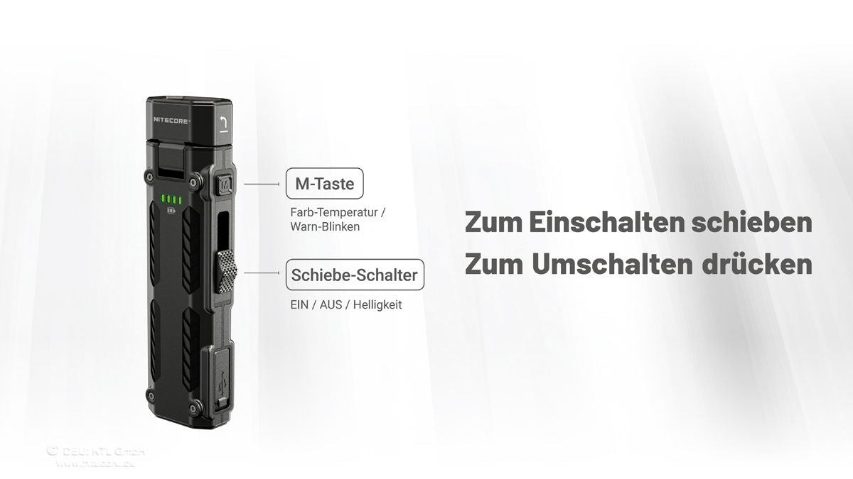 Nitecore EDC09 Winkellampe mit 1600 Lumen