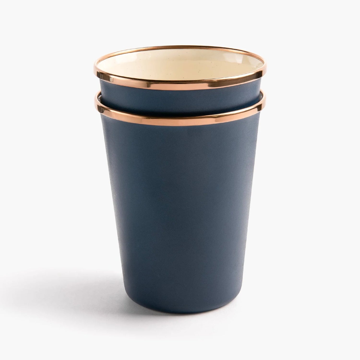 Barebones Emaille 2-Tone Tall Cup Set Blue